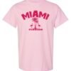 Light Pink-Colored T-shirt With Miami,Florida With Flamingos Logo.