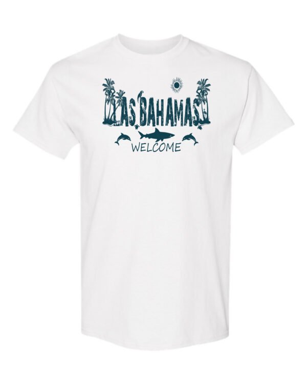 White-Colored T-shirt With Las Bahamas Logo.