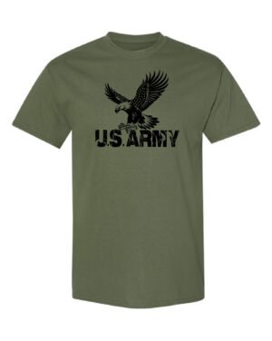 Military Green-Colored T-shirt With U.S Army Logo.