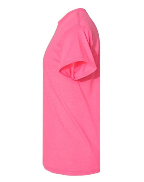 Safety Pink-Colored T-shirt With Miami, Florida Logo With Flamingos.