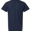 Navy-Colored T-shirt With USA Flag Logo White ink.