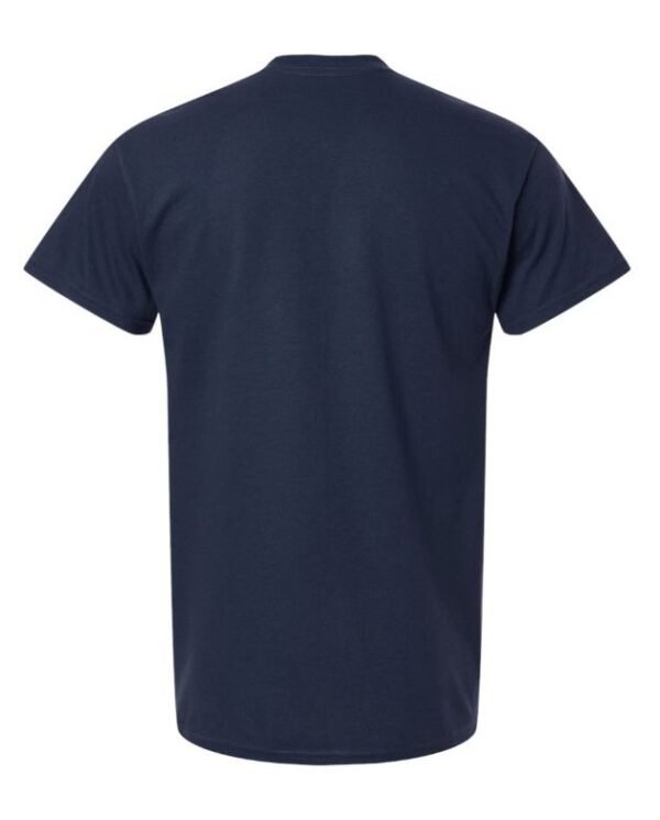 Navy-Colored T-shirt With USA Flag Logo White ink.