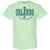 Mint Green-Colored T-shirt With Orlando Florida  Logo.